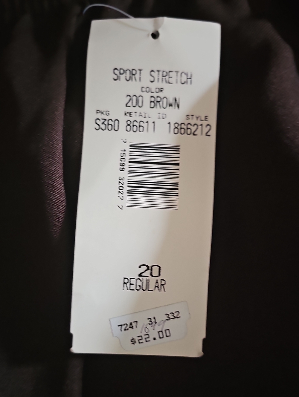 Solos by Koret vintage Women's Pants Sport Stretch Brown Size 20 regular NWT New - Picture 4 of 7